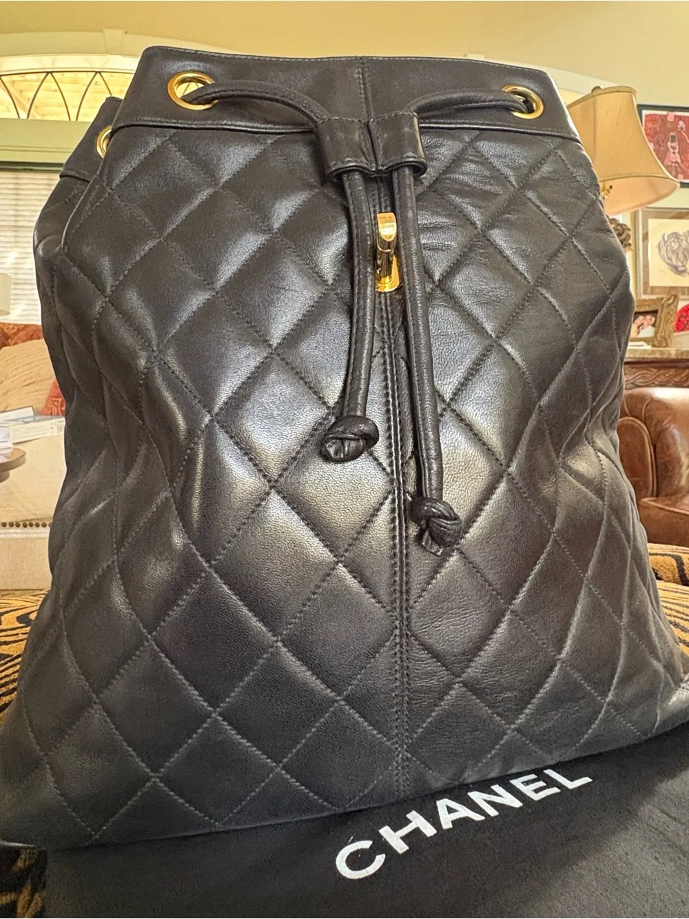 CHANEL  Matelassé Turnlock Unisex Backpack/Handbag